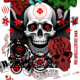 スカルコラージュデザイン Tシャツ