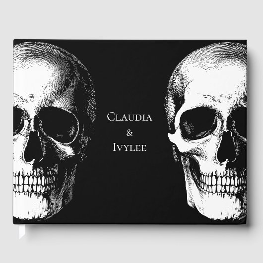 スカルゴシックハロウィン結婚ズゲストブック ゲストブック (正面)