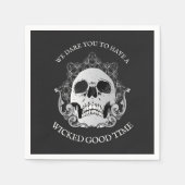 スカルゴシックハローウィンパーティ スタンダードカクテルナプキン (正面)