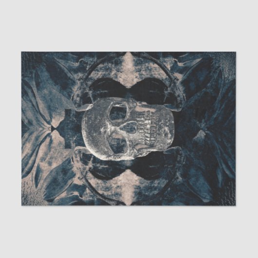 スカルゴシックフローラシアノタイプヴィンテージグランジ 薄葉紙 (正面)