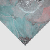 スカルゴシックフローラティール(緑がかった色)ピンクグレーヴィンテージテクスチャ 薄葉紙 (詳細)