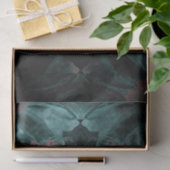 スカルゴシックフローラティール(緑がかった色)ブラックレッドグランジテクスチャ 薄葉紙 (ギフト)