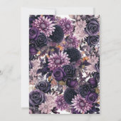 スカルゴシックフローラハロウィーンブライダルシャワー 招待状 (裏面)