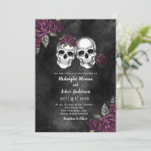 スカルゴシックフローラ結婚バラ 招待状 (スタンド正面)