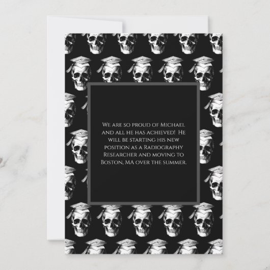 スカルゴシック学修士会放射線学 招待状 (裏面)