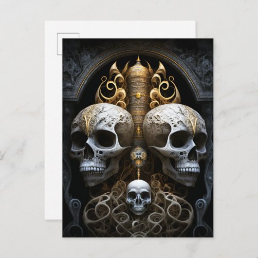 スカルゴシック様式ホラーゴシック超現実美術 ポストカード (正面/裏面)