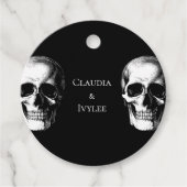 スカルゴシック結婚式の引き出物ラベル フェイバータグ (正面)