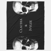 スカルゴシック フリースブランケット (正面)