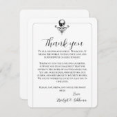 スカルゴシッ結婚クのサンキュー披露宴カード エンクロージャーカード (正面/裏面)