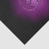 スカルゴ白熱［赤熱］光を放つシック紫の黒クール怖 薄葉紙 (詳細)