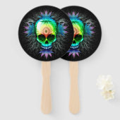 スカルサイケデリックトリップ（幻覚体験）のような爆発 ハンドファン (正面&裏面)