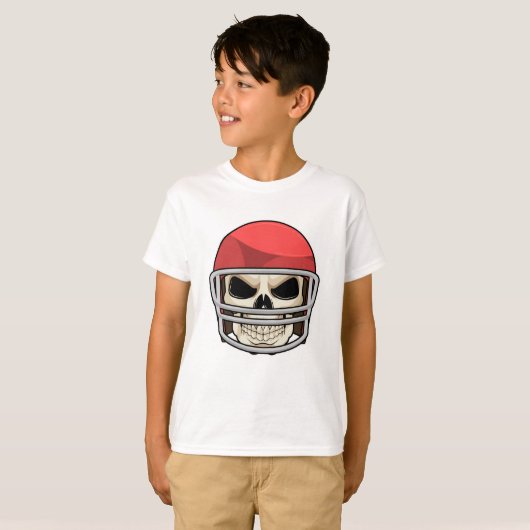 スカルサッカーヘルメット Tシャツ (正面フル)