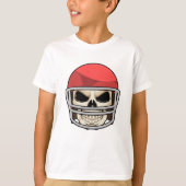 スカルサッカーヘルメット Tシャツ (正面)