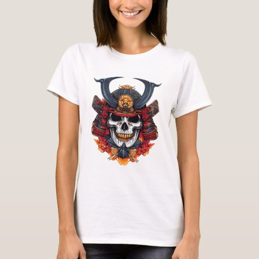 スカルサムライ マスク Tシャツ (正面)
