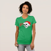 スカルサンタメリークリスマス Tシャツ (正面フル)