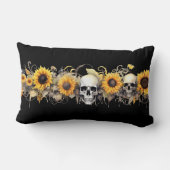 スカルサンフラワーハロウィーンゴシック ランバークッション (裏面)