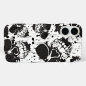スカルシグランジームレスブラックパターン Case-Mate iPhoneケース (裏面 (横))