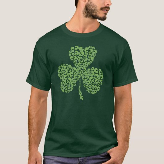スカルシャムロックTシャツ Tシャツ (正面)