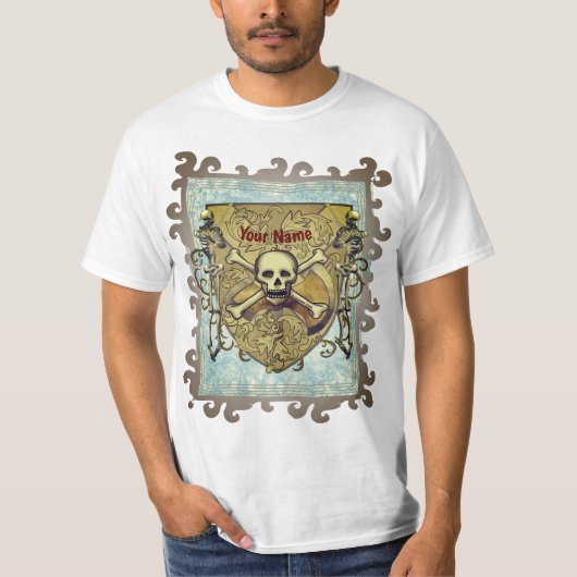 スカルシールドのスケルトン Tシャツ (正面)