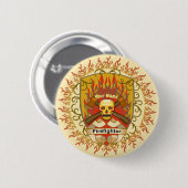 スカルシールド消防ピンボタン 缶バッジ (正面&裏面)