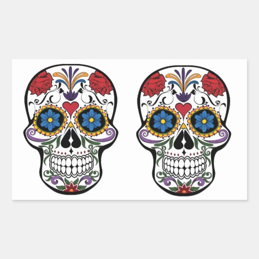 スカルシール 長方形シール (正面)