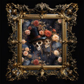 スカルスキスをするテアムパンクロマンチック結婚ゴシック 薄葉紙