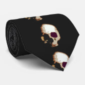 スカルスケッチアートワークカスタムタイ ネクタイ (ロール)