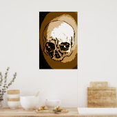 スカルスケッチポスタープリント ポスター (キッチン)