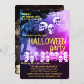 スカルスケルトンハローウィンパーティフリークナイト 招待状 (正面/裏面)