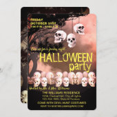 スカルスケルトンハローウィンパーティフリークナイト 招待状 (正面/裏面)