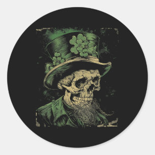 スカルスケルトン – レプレショーンセントパトリックのデイサイン ラウンドシール