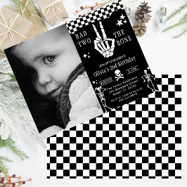 スカルスケルトン Bad to the Bone 2歳の誕生日 招待状