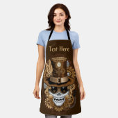 スカルスチームパンクブードゥーレトロ機 エプロン (着用した状態)