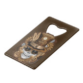 スカルスチームパンクブードゥーレトロ機 クレジットカード栓抜き (裏面アングル)