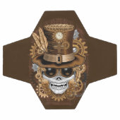 スカルスチームパンクブードゥーレトロ機 サッカーボール (フラット)