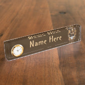 スカルスチームパンクブードゥーレトロ機 デスクネームプレート (側面)