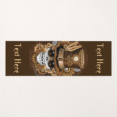 スカルスチームパンクブードゥーレトロ機 ヨガマット (正面(横))