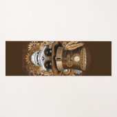 スカルスチームパンクブードゥーレトロ機 ヨガマット (正面(横))