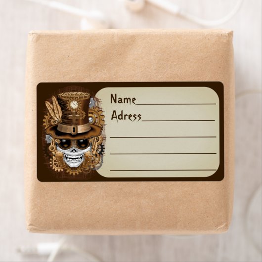 スカルスチームパンクブードゥーレトロ機 ラベル (インサイチュ)