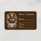 スカルスチームパンクブードゥーレトロ機 名刺 (正面)