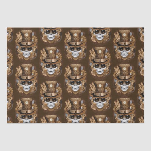 スカルスチームパンクブードゥーレトロ機 薄葉紙 (正面)