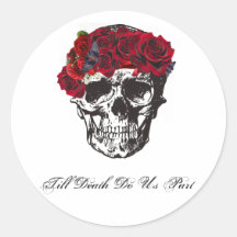 スカルステッカー – 死ぬまで私たちパート赤いバラ