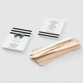 スカルストライプアクアウェディングプログラム ハンドファン (組立なし)