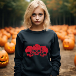 スカルスペクタクル不気味:ハロウィーンTシャツ Tシャツ
