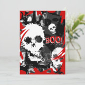 スカルスペクターB&Wが赤い'BOO!'招待状を旋回 招待状 (スタンド正面)