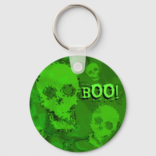 スカルスペクター'Boo!'キーチェーン キーホルダー (正面)