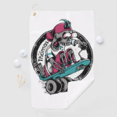 スカルスリル:乗るか死ぬかカスタマイズら ゴルフタオル (インサイチュ)