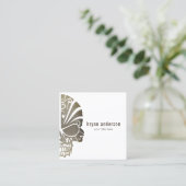 スカルタトゥーアーティスト名刺 スクエア名刺 (スタンド正面)