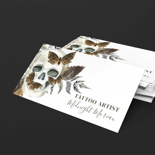 スカルタトゥーアーティストQRコード名刺 名刺