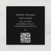 スカルタトゥーアーティストQRコード植物学 スクエア名刺 (裏面)
